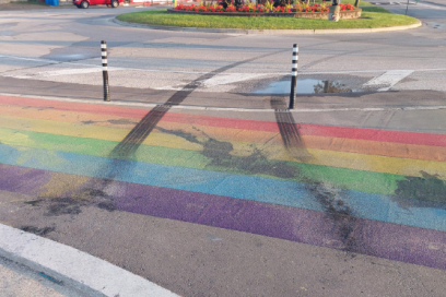 Rainbow Crosswalk Targeted In Leamington