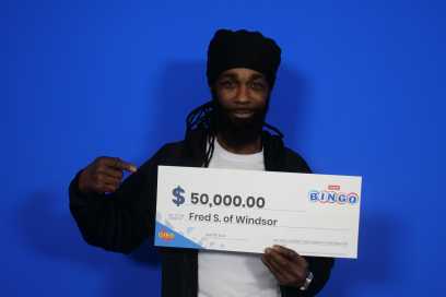 Windsor Resident Celebrating A $50,000 Win With  Instant Bingo Multiplier