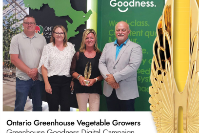 Ontario Greenhouse Vegetable Growers’ Recognized With Gold Marketing Award