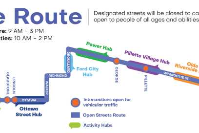 Open Streets Windsor Guide: The Route, Crossing Points For Cars, Road Closures