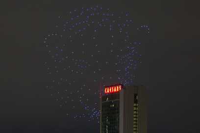 Detroit Lions Drone Show Takes Over Windsor Waterfront