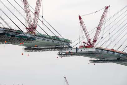 PHOTOS:  Gordie Howe International Bridge Almost Ready To Meet In The Middle