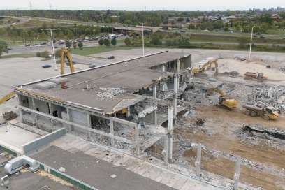 PHOTOS:  Demolition Nears The End At Windsor’s Former Sears Store