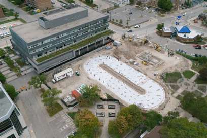 City Hall Ice Rink Construction Continues