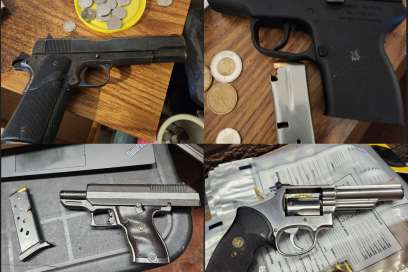 Four Handguns And Approximately $120,000 In Canadian Currency Seized In Tecumseh