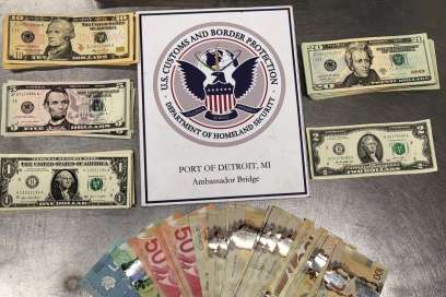 Cash Seized At The Ambassador Bridge