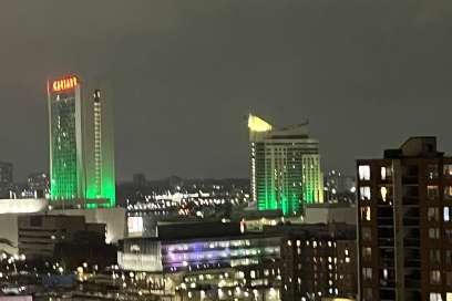 Illuminating The City Green And Gold For Saints Nation