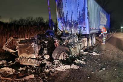 Truck Fire In Tecumseh