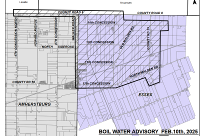 Boil Water Advisory Issued For All Consumers Of The Amherstburg Public Works Water Distribution System