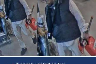 Suspect Wanted On Five Counts Of Theft