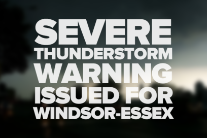 Severe Thunderstorm Warning Issued Ended