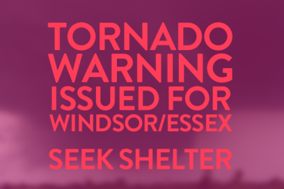 SEEK SHELTER NOW: Tornado WARNING Chatham-Kent