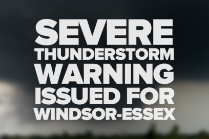 Severe Thunderstorm Warning Issued