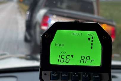Driver Clocked Going 166 km/h In A 80 km/h Zone