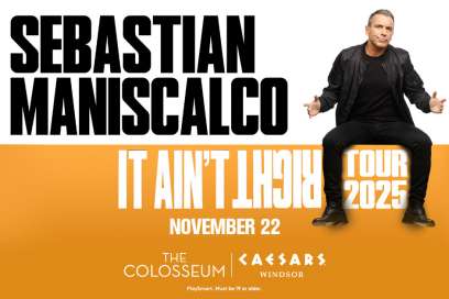 Stand-Up King Sebastian Maniscalco Returns To The Colosseum Stage